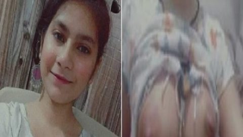 Selfie girlfriend boobs show to lover MMS
