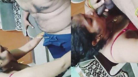 Sex on sofa after blowjob to husband by hot wife