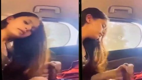 Sexy GF handjob and desi blowjob inside car