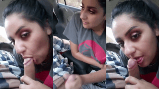 Sexy Indian Secretary Car Blowjob Show