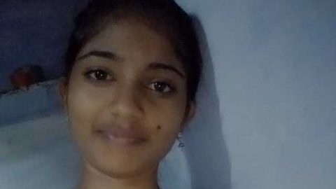 Sexy village girl making nude selfie video for lover