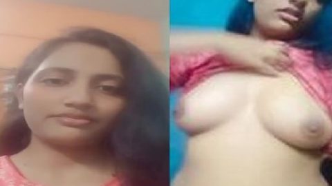 Sharp nose girl showing her untouched big boobs