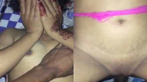 Shy Desi girl shaved pussy fucked by BF