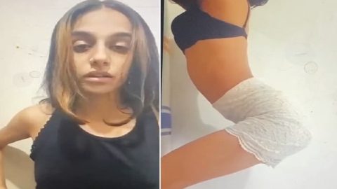 Slim Indian girlfriend boobs show viral MMS