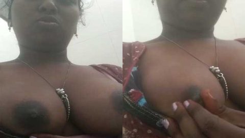 South Indian wife pinching her nipples on cam