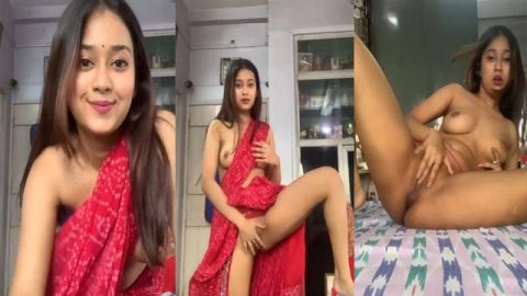 Super cute girl saree striptease show