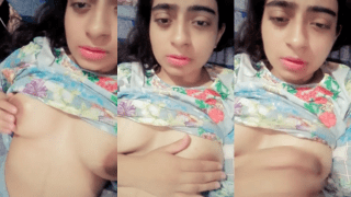 Petite Girl Playing Nipples Heavy Breathing