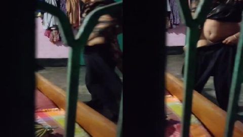 Tenant desi couple sex at home caught through window