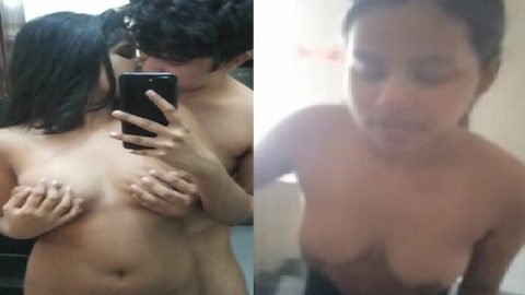 Topless girlfriend sucking thick dick in FSI sex