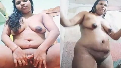 Unsatisfied mallu chechi viral nude videos and shower bath