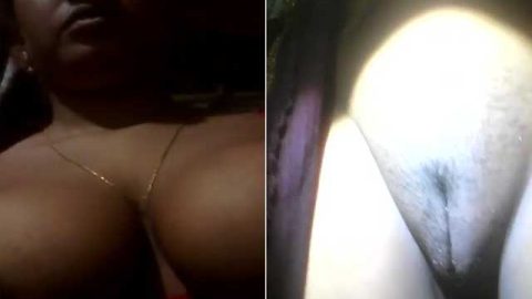 Village Bhabhi showing her firm round boobs