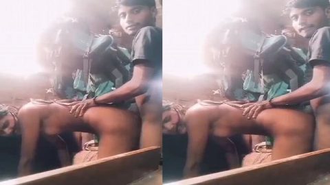 Village cousin sister fucking in standing doggy style