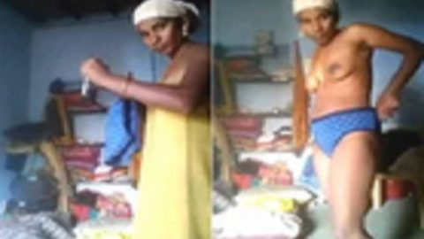 Village desisex wife dress change before hubby