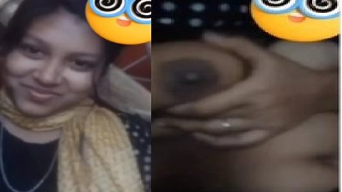 Village girl nude boobs show on viral video call