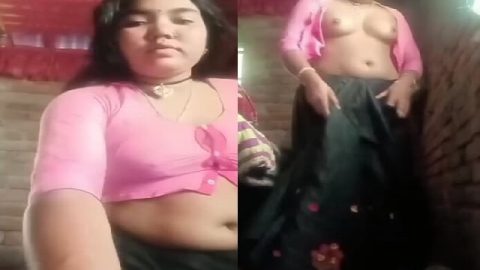 Village girl stripping saree and nude new desi MMS