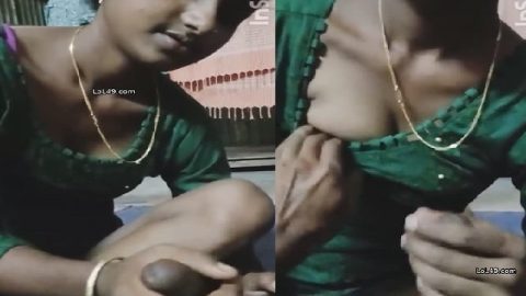 Village wife erotic blowjob and sex with husband