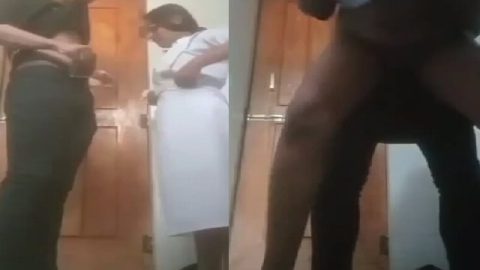 Virgin young Indian lovers sex in standing position