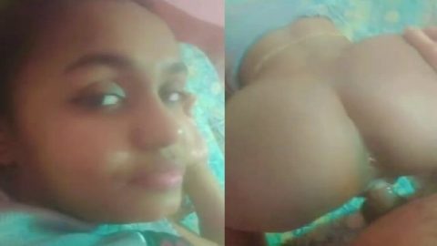 Young Indian housewife doggy hard sex at home
