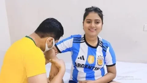 Argentina T Shirt Girl Vs Brazil T Shirt Boy Fucking Competition Video