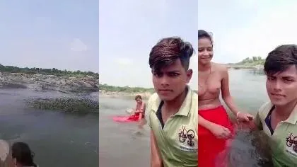 Desi Slim Gf Nude River With Bf
