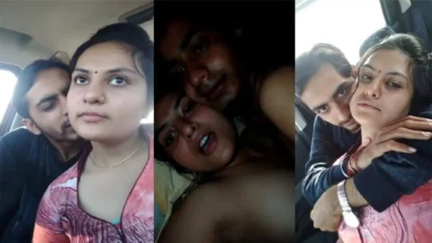 Illegal Affair Enjoying with Lover in Car Riding on Dick 2