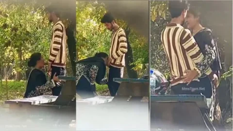Cute Lovers Outdoor Blowjob Captured Secretly Viral