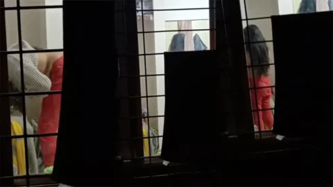 Beautiful Neighbor Girl Changing Clothes Arousing