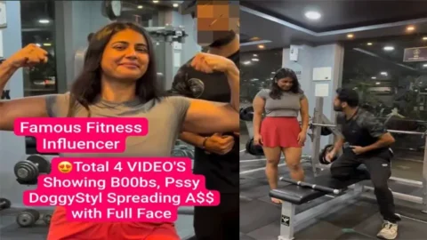 Famous Hot Fitness Model Latest Trending - Viral Showing Boobs Pussy - & Doggy Styl Spreading her Ass