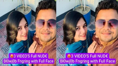 Horny Desi GF Finally Met Long Distance Boyfriend - Full Nude Blowjob & Fngring with Full Face