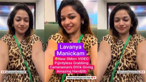 Lavanya Manickam Grabbing Cameraman - Dick K!ssing Giving Amazing - Handjob with Full Face