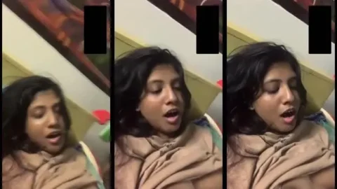 Horny Indian Girl Shows Off Boobs During Video Call With...