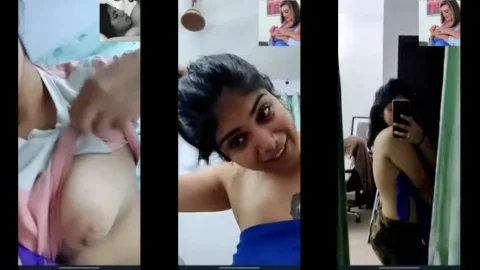 Beautiful Sexy Indian Gf Showing Hot Boobs on Video Call