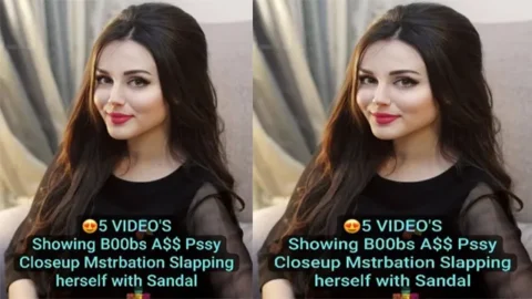 Girl Slapping her face and Boobs with Sandal Showing her Boobs, Ass and Pssy Close