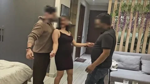 Anjali Hotwife Party - Threesome Old Friend Hard Fuck