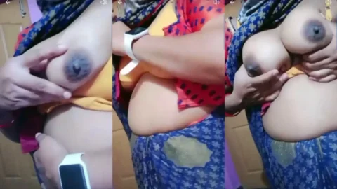 Busty Indian Milf Neighbor s Huge Tits Pop Out Of Blouse Video MMS