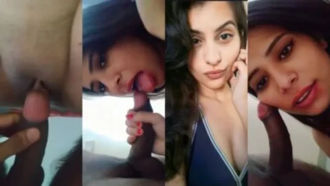 Sexy Girl Passionately Giving BJ Fucking
