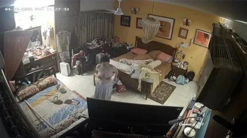 Beautiful Bhabhi Changing Clothes CCTV Cam Video