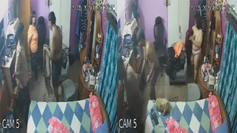 Desi Stepmother Fun with Son Threesome Cctv