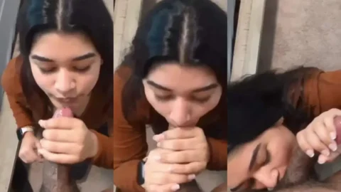 MMS of Cute Nepali Girlfriend Giving Sloppy Blowjob and Handjob Video MMS
