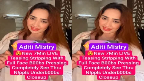Aditi Mistry New 7Min App Exclusive Live Teasing Stripping Boobs Pressing