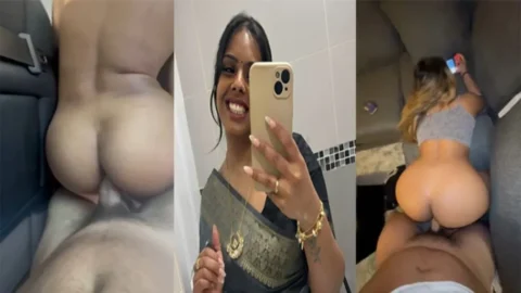 Tamil NRI Wife Giving Blowjob Fucked in the Car Backseat