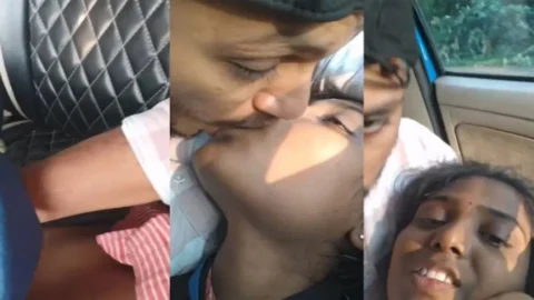 College Babe Kissing In Car And Getting Fingering