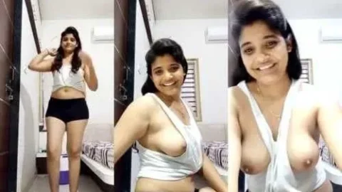 Desi GF Nude Selfie Video Pinching Her Big Milky Indian Tits Video MMS