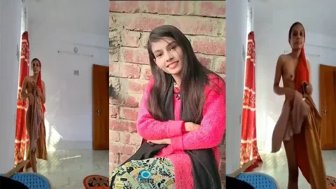 Desi GF Recording Herself - After Bathing Full Nude