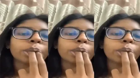 Nasty Girl Licking Finger - After Fingering Asshole
