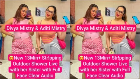 Aditi Mistry Stripping Outdoor Shower - Her Sister Divya M!stry Full Video