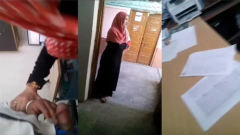 Hijabi Teacher Mummy Sucking Cock in Office With Voice 2