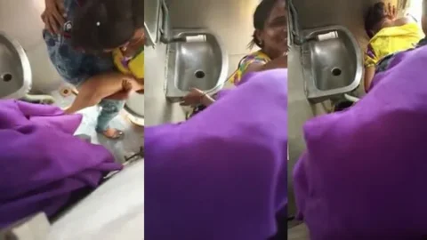 Desi Village Lovers - Hard Fuck Train Toilet MMS