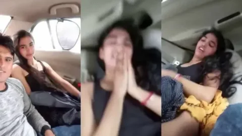 Desi Girlfriend Naked Tits Exposed During Car Sex Video MMS