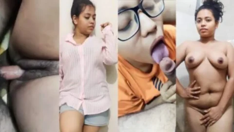Desi Horny Chubby GF Giving Blowjob And Fucking